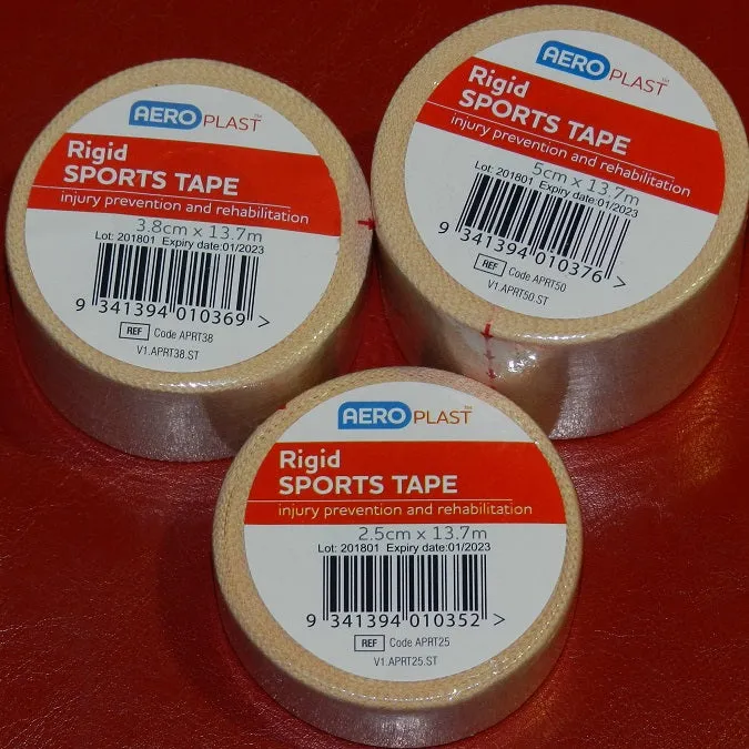 PREMIUM SPORTS TAPE LATEX FREE RIGID STRAPPING TAPE FLESH COLOURED 3.8CM X 13.7M