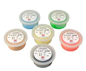 Puff LiTE Exercise Putty - 6 piece set - 60cc - 1 of each