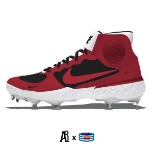 "Bred" Nike Alpha Huarache Elite 3 Mid Cleats