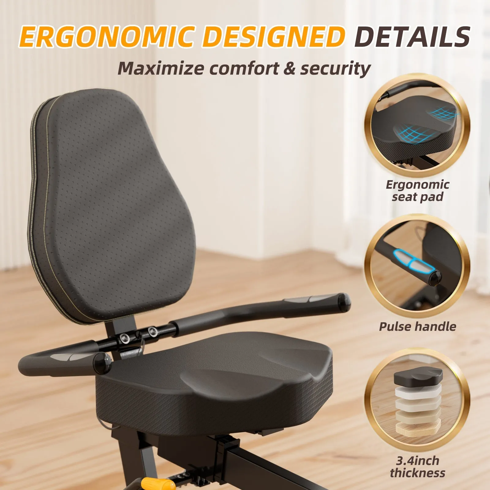 Recumbent Exercise Bike (2024) for Adults Seniors Home Cardio Workout and Physical Therapy