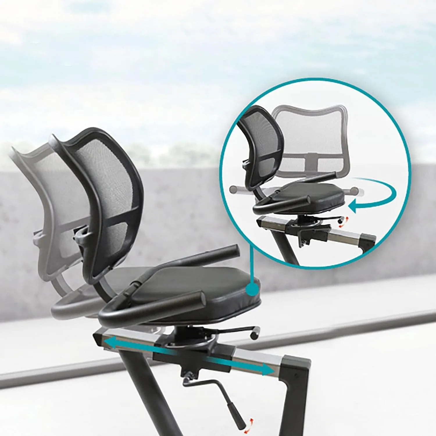 Recumbent Exercise Bike with Arm Trainer