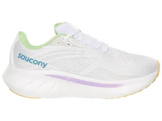 Saucony | Ride 18 | Women's | White/Verbana