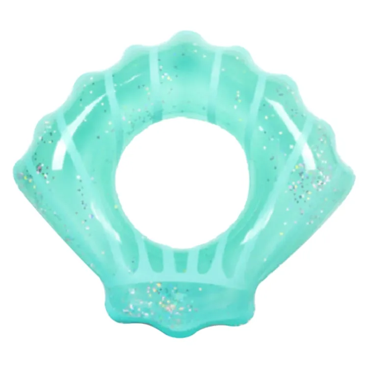 Shell Shape Inflatable Swimming Ring Lifesaving Ring Axillary Ring, Size: M,80x90cm(Blue)