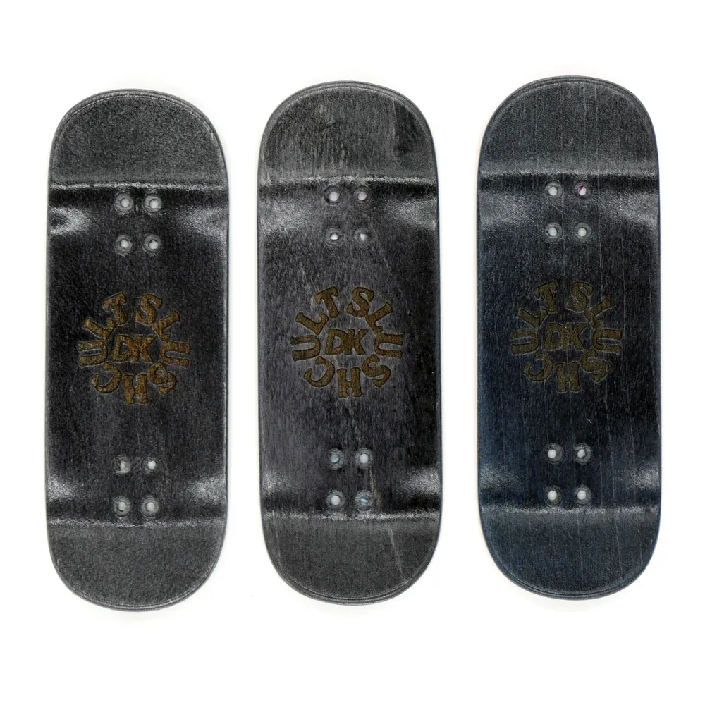 Slushcult Limited Black Plies Fingerboard Deck - Over Spray