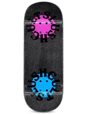 Slushcult Limited Black Plies Fingerboard Deck - Over Spray