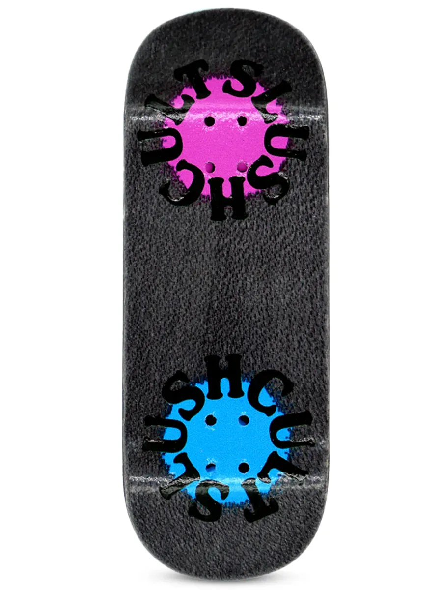 Slushcult Limited Black Plies Fingerboard Deck - Over Spray