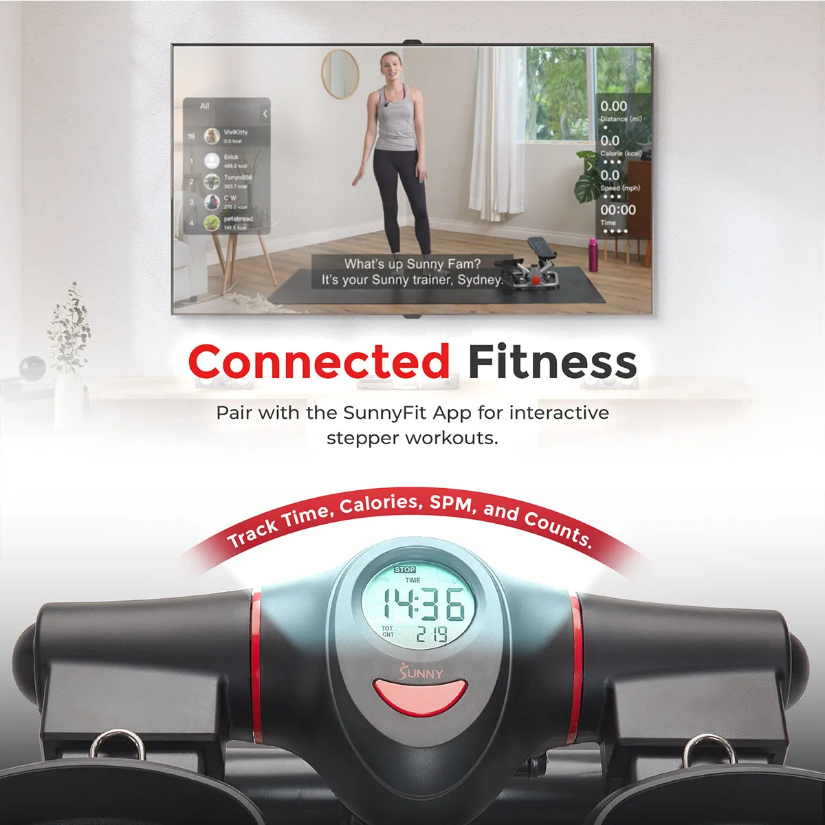 Smart Heavy Duty Power Stepper with Exercise Bands