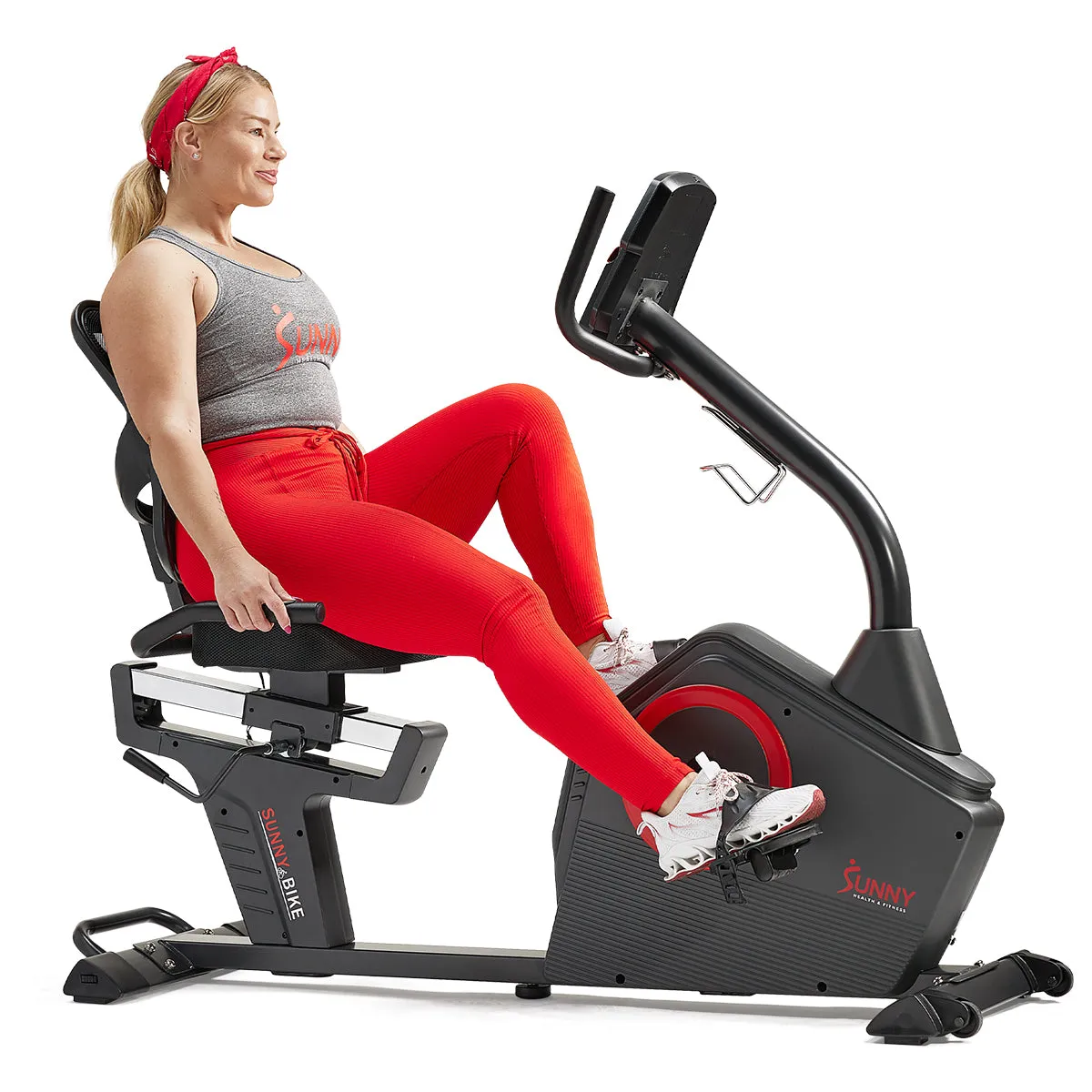 Smart Programmable 16 Levels Electro-Magnetic Resistance Recumbent Exercise Bike