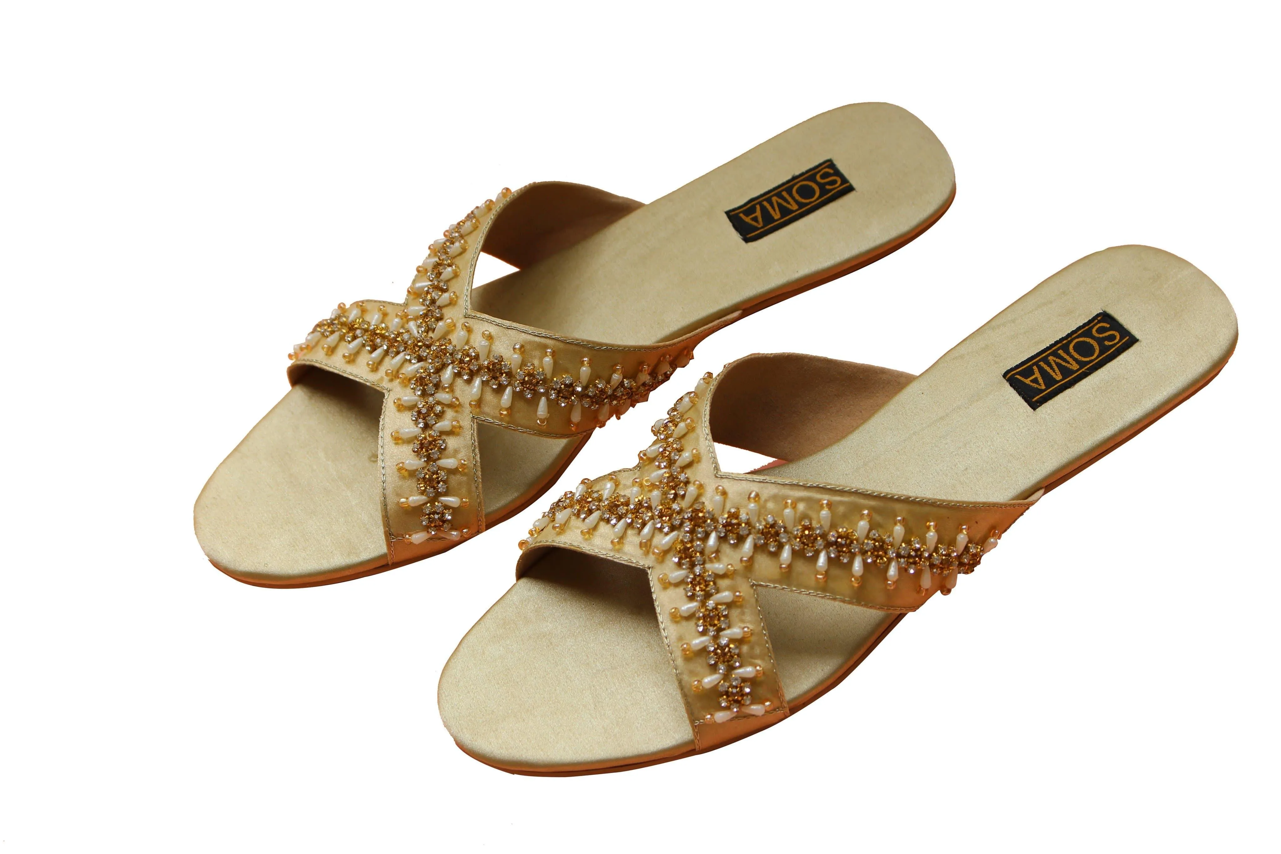 Soma - Light Golden Rubempe Crystal Cross Hand Crafted Footwear