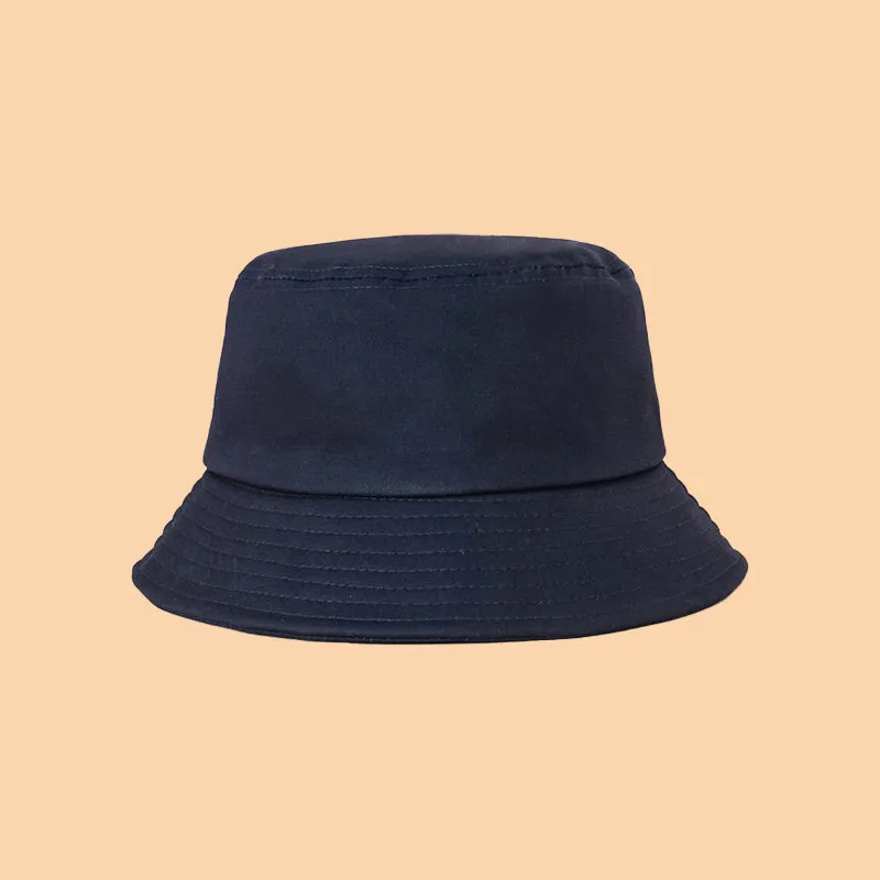 Stylish Black Cotton Bucket Hat - Funky Woven Design for Spring and Summer - Soft, Breathable, and Comfortable Headwear for Outdoor Activities