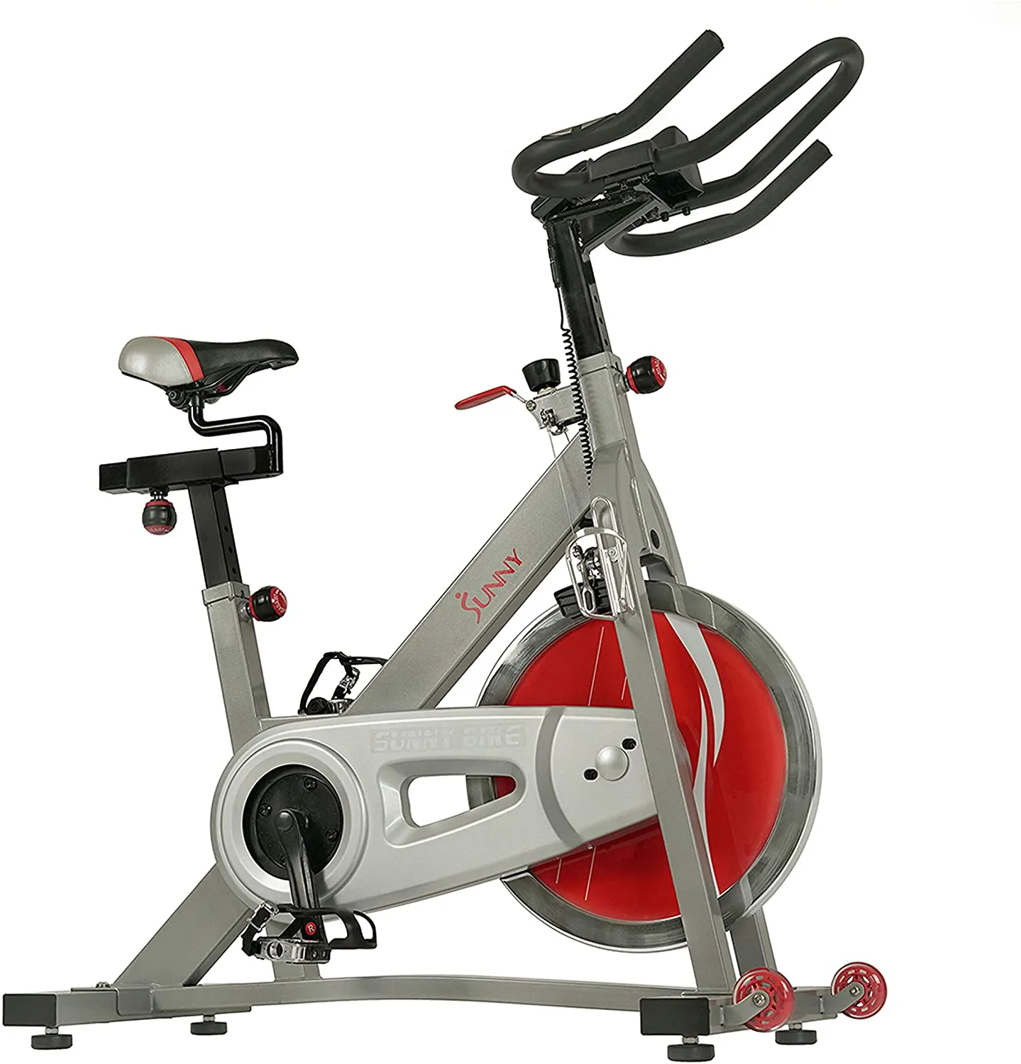 Sunny Health & Fitness Indoor Cycling Bike with 40 LB Flywheel and Dual Felt Resistance - Pro / Pro II