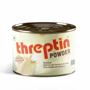 Threptin Protein Micromix - 200g, Vanilla Flavor | Casein Protein enriched with 18 Vital Vitamins-Minerals, Antioxidants| Supports Recovery, Underweight and Overall Health