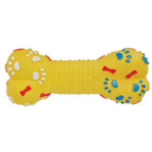 Trixie Bone Vinyl Toy for Dogs (Yellow)