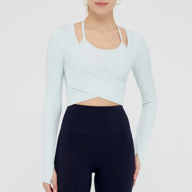 Tummy Cross Long Sleeve Yoga Top