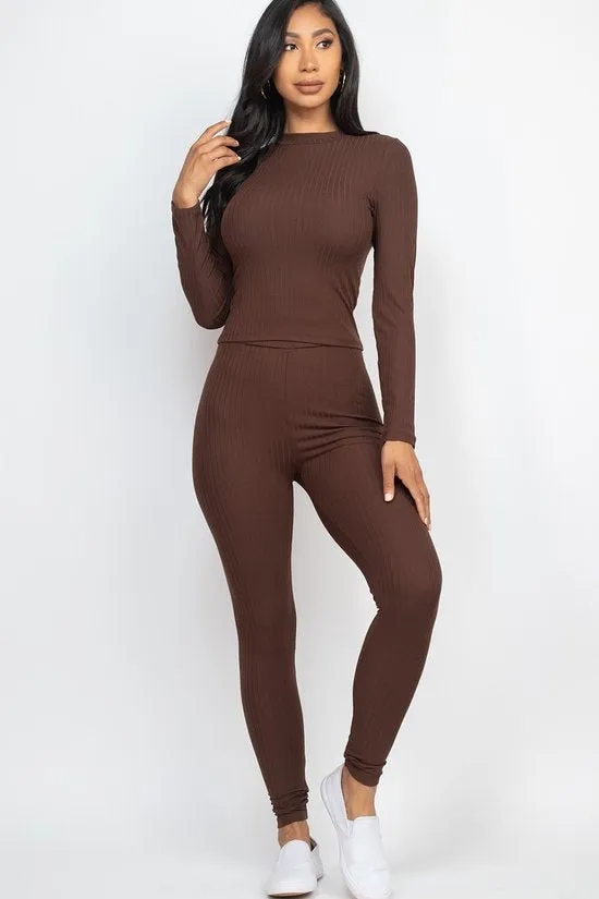 Two Piece Crop Loungewear Set