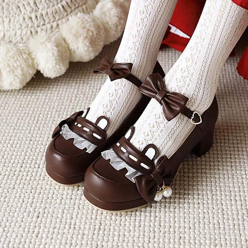 Uniwim Bow Bear Lolita Shoes SE21860