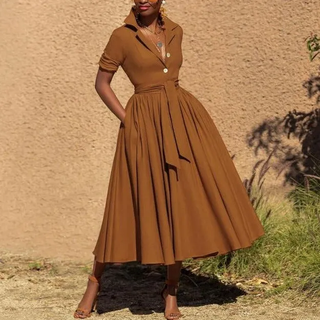 V-neck Long Sleeve Sundress