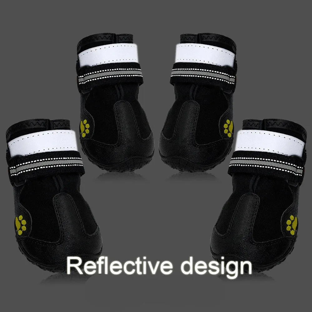 Waterproof Reflective Rubber Boots For Medium-Large Dogs