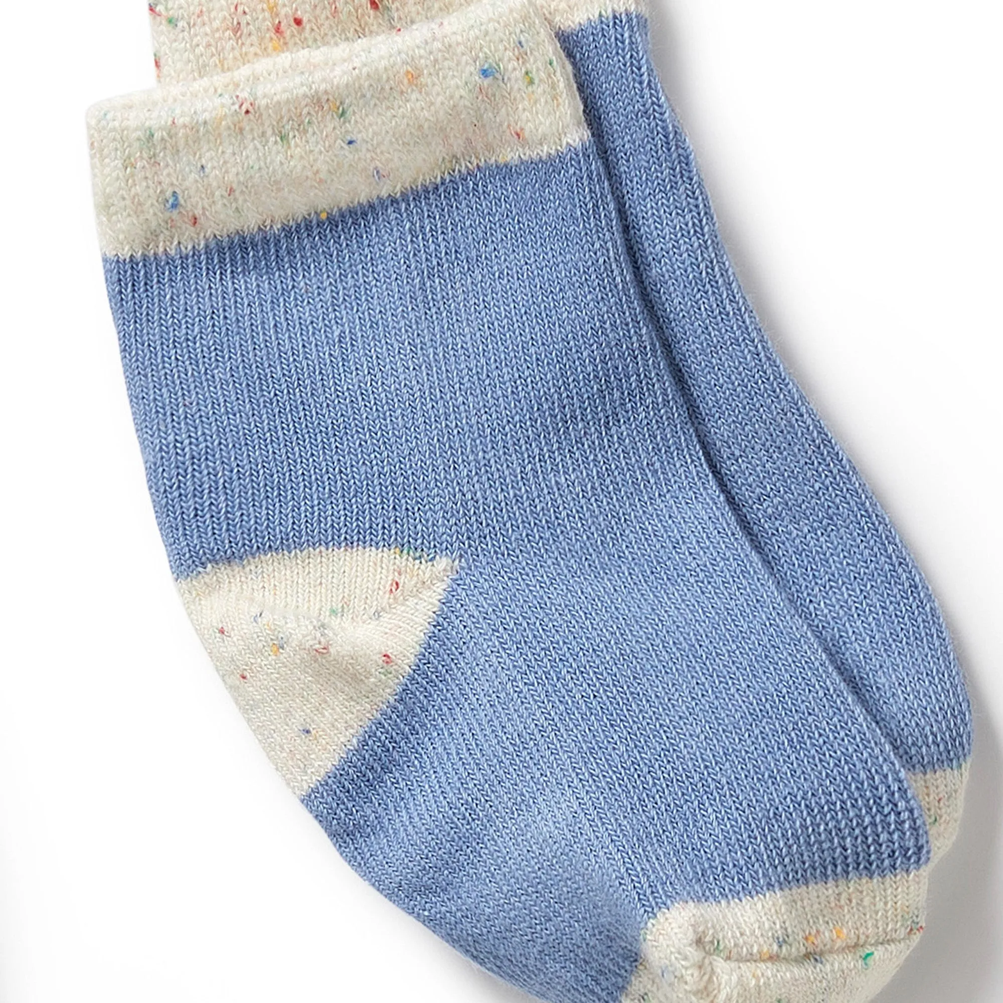 Wilson & Frenchy Organic 3 Pack Baby Socks - Endive, Bluebell, Blue