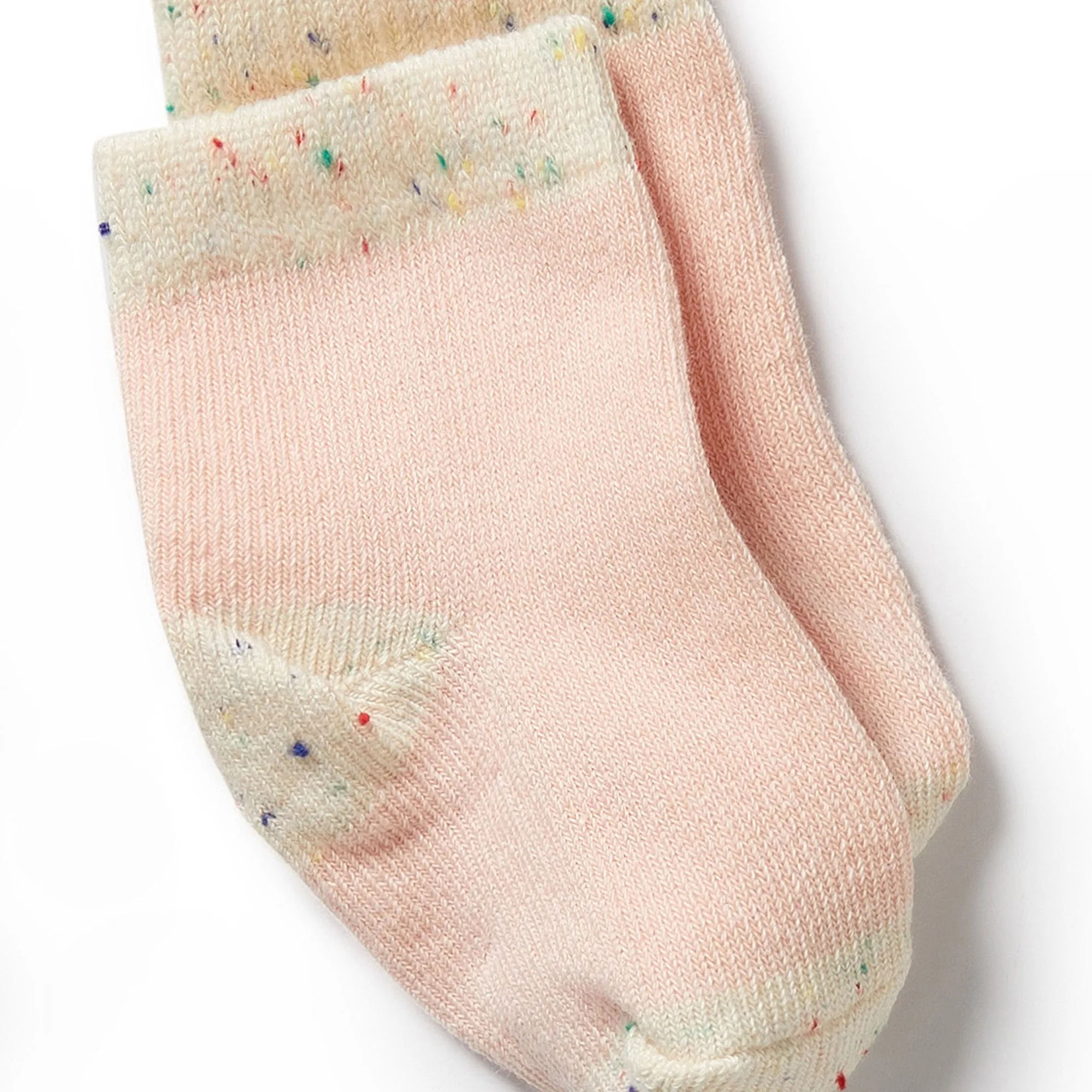 Wilson   Frenchy Organic 3 Pack Baby Socks - Dijon, Pink, Fleck