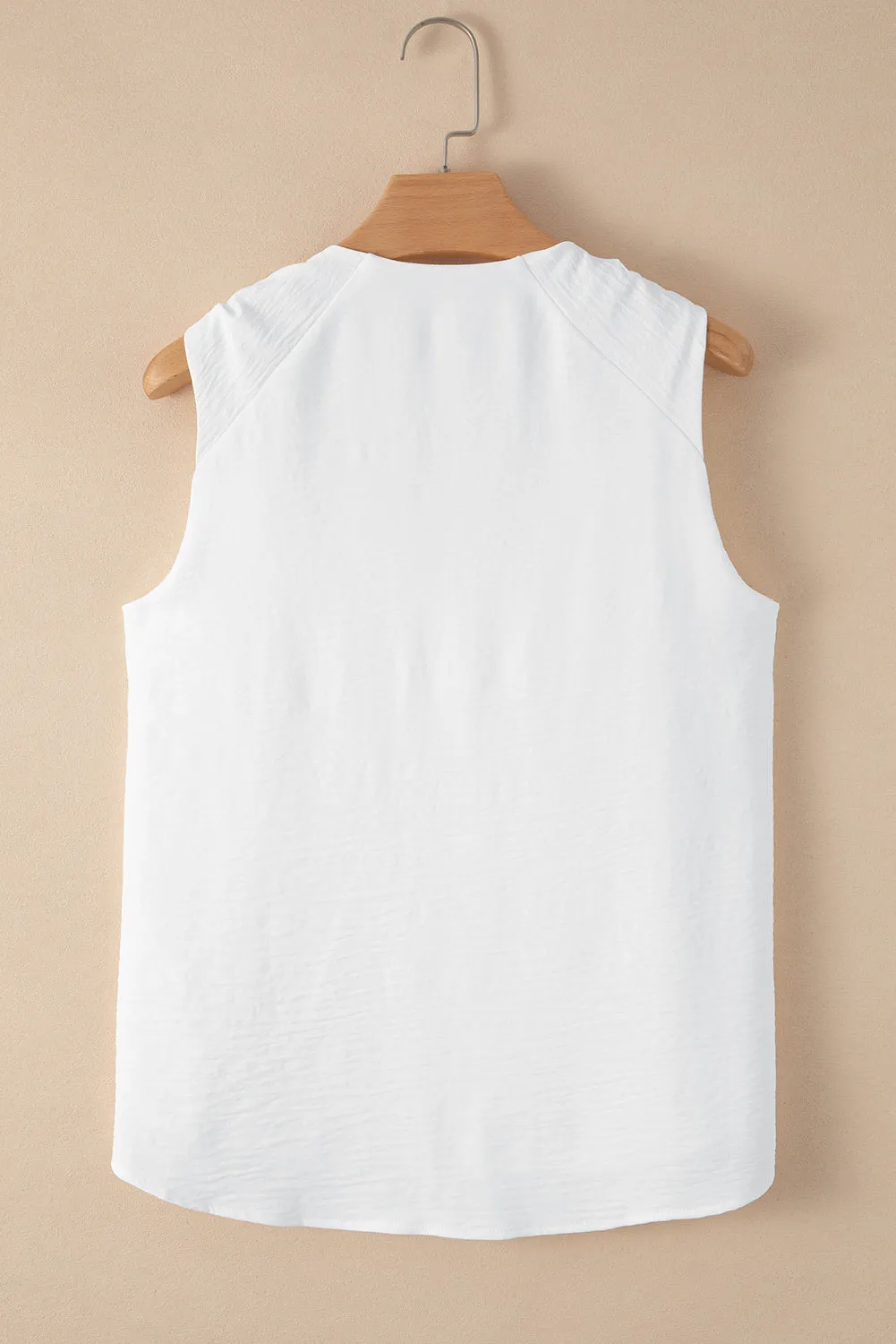 Womens Fashion Summer Tank Tops V-Neck Blouse Sleeveless Knotted Tee