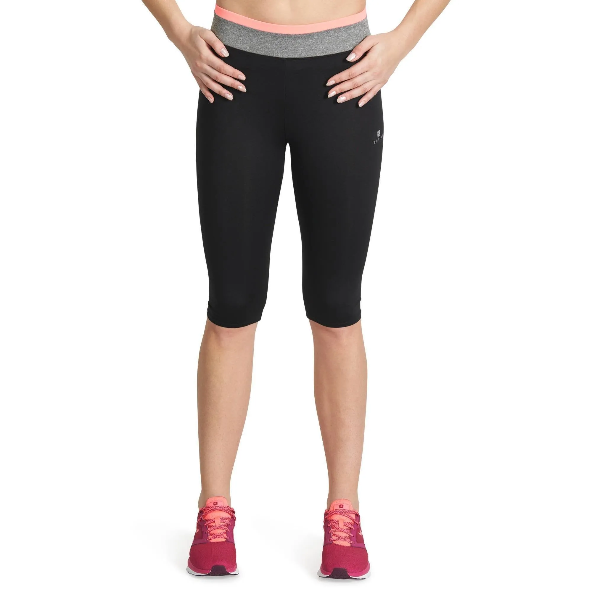 Women's Fitness Cropped Bottoms with Contrasting Waistband Energy