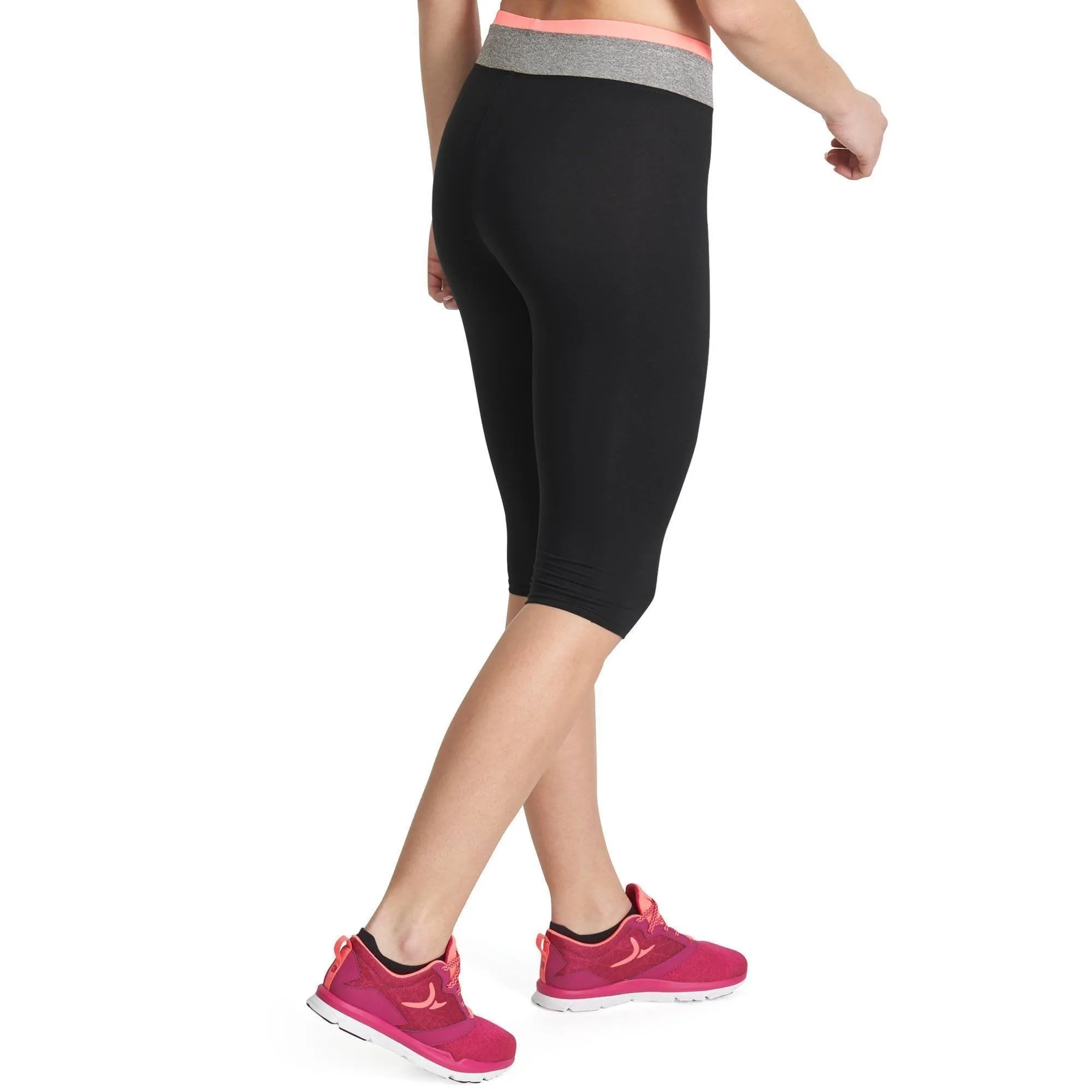 Women's Fitness Cropped Bottoms with Contrasting Waistband Energy