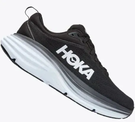 Women's Hoka Bondi 8 (Black/White)