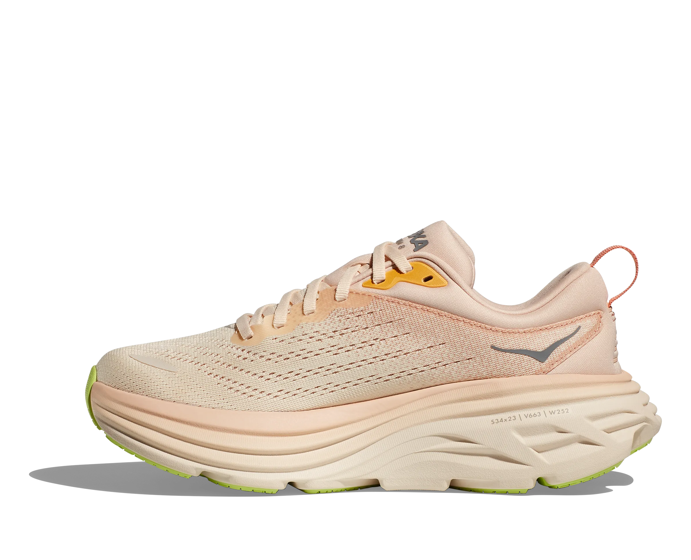 Women's HOKA Bondi 8 Running Shoe in Cream / Vanilla