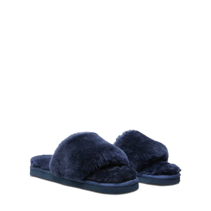 Womens Hush Puppies Lust Slippers Warm Winter Slip On Shoes Midnight