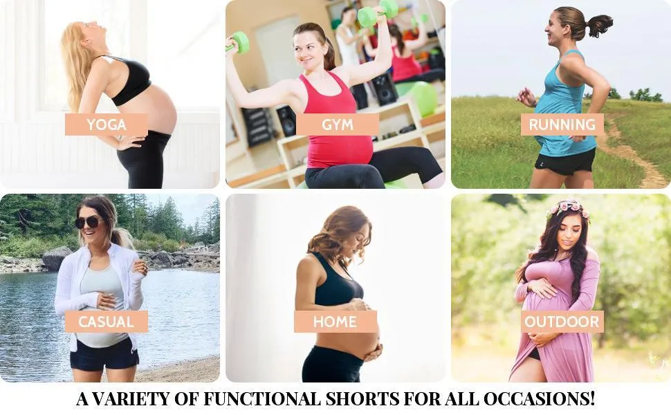 Women's Pregnant Yoga Shorts