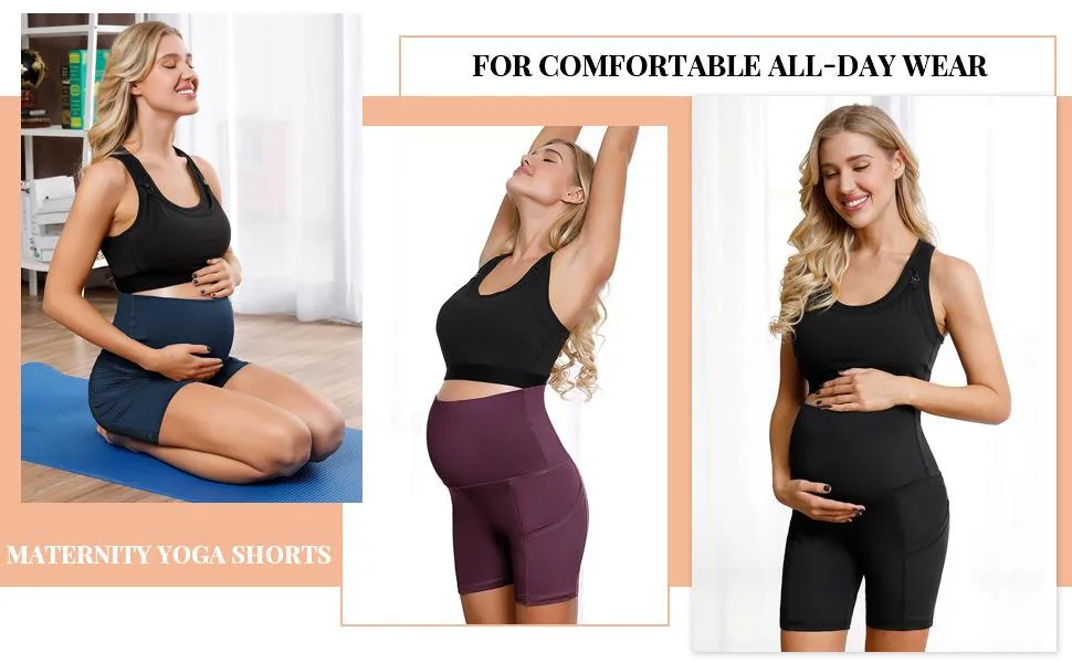 Women's Pregnant Yoga Shorts