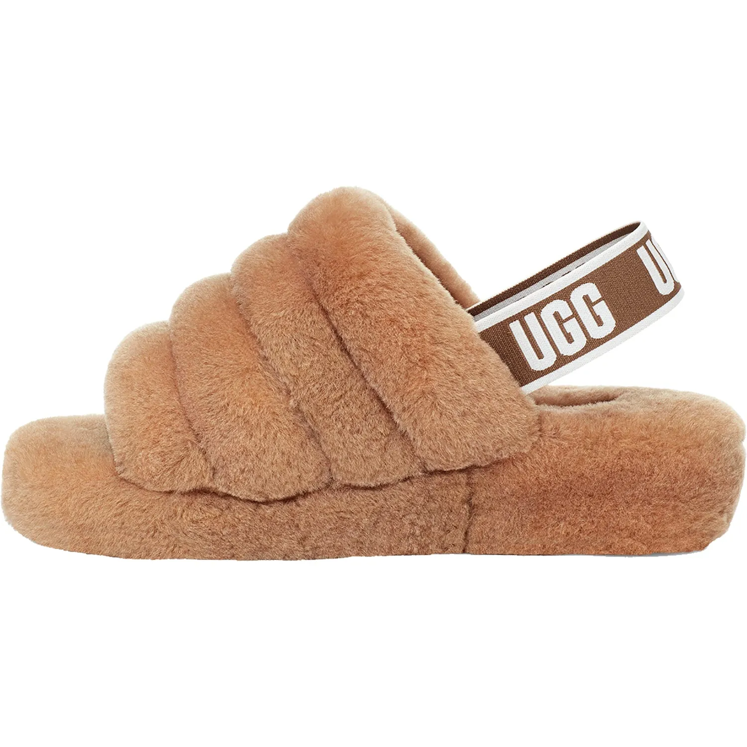 Women's Ugg Fluff Yeah Slide Chestnut Sheepskin