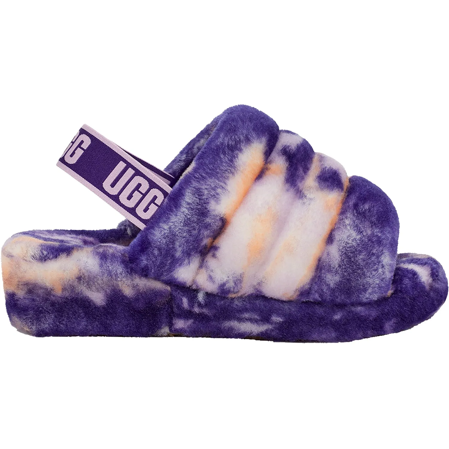 Women's UGG Fluff Yeah Slide Marble Violet Night Sheepskin