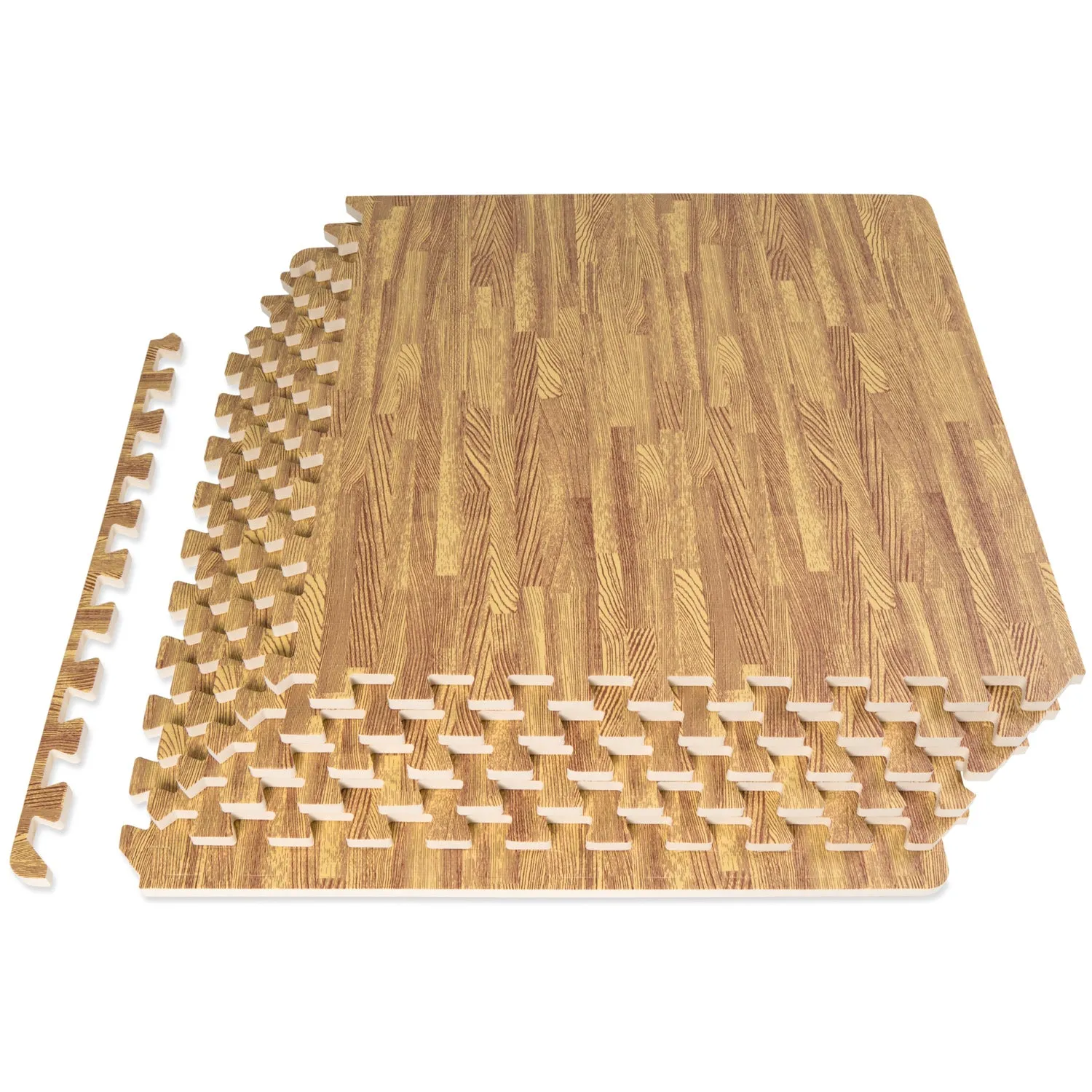 Wood Grain Puzzle Mat 1/2-in, 24 Sq Ft