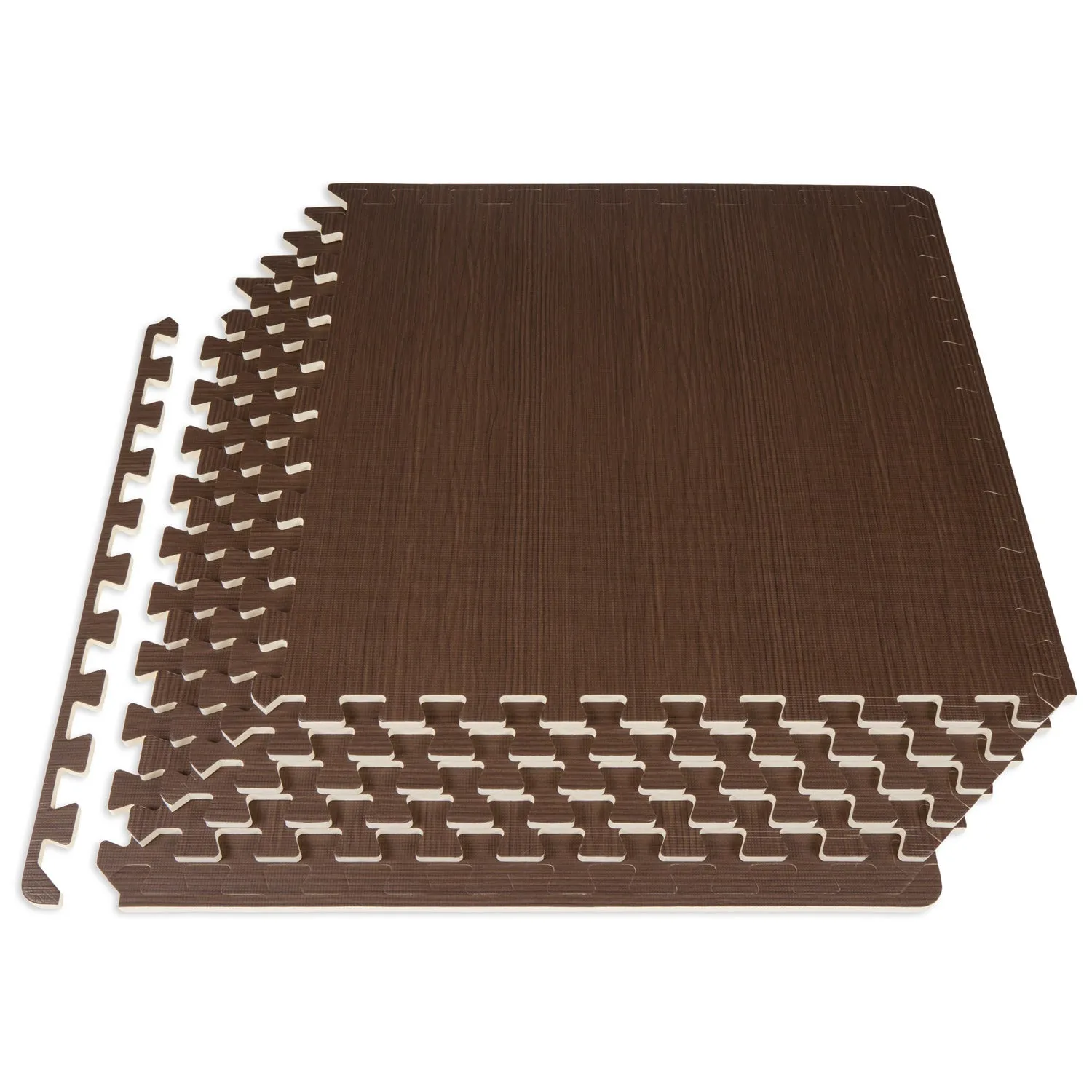 Wood Grain Puzzle Mat 1/2-in, 24 Sq Ft